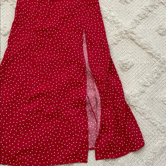 Reformation Teyana Red Polka Dot Dress - Picture 5 of 7